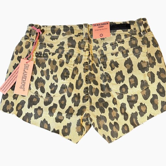 BLANK NYC girls Leopard Print Distressed The Mini Barrow Shorts Size 12 NWT - Picture 6 of 13